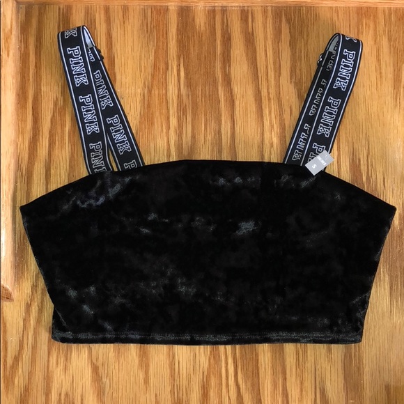 PINK Victoria's Secret Other - Black Pink Victoria Secret velvet bralette NWTs ✨
